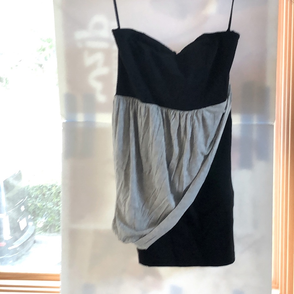Black and grey cocktail dress